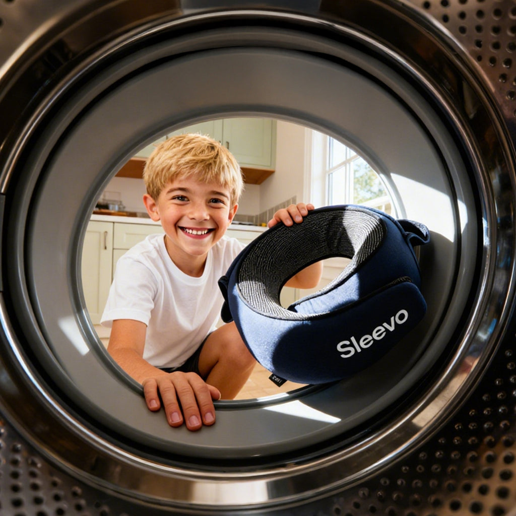 Sleevo Kinder Nackenkissen mit Kapuze