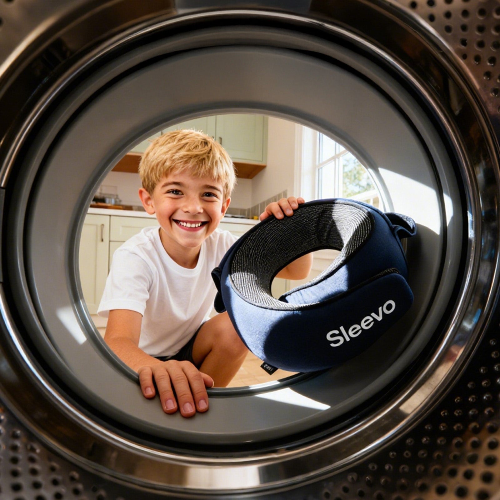 Sleevo Kinder Nackenkissen mit Kapuze