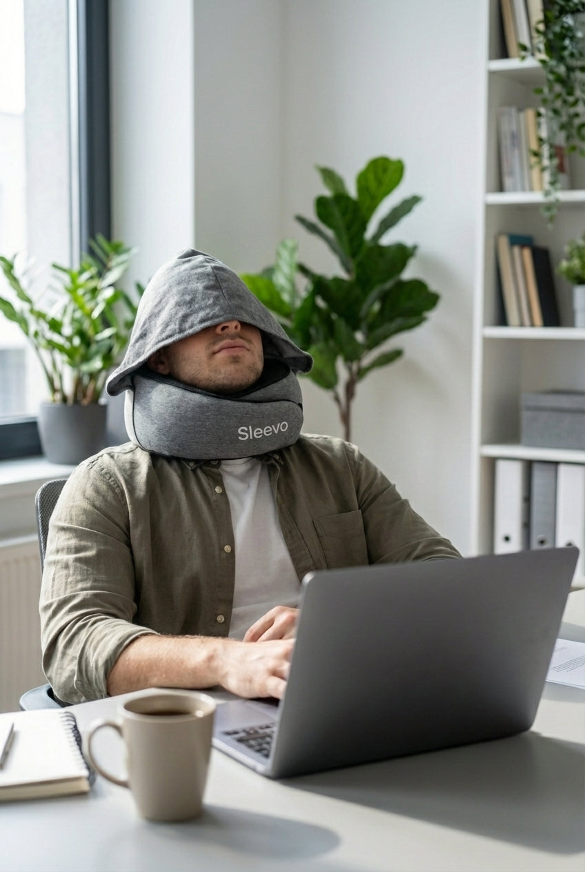 Sleevo Pro - Nackenkissen mit Kapuze