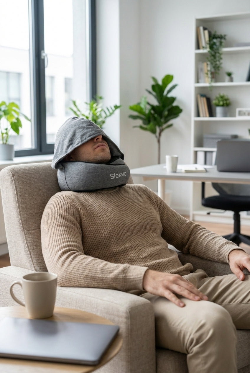 Sleevo Pro - Nackenkissen mit Kapuze