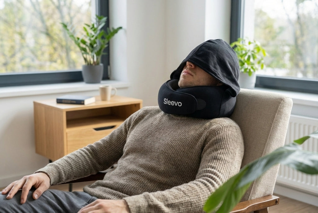 Sleevo Pro - Nackenkissen mit Kapuze