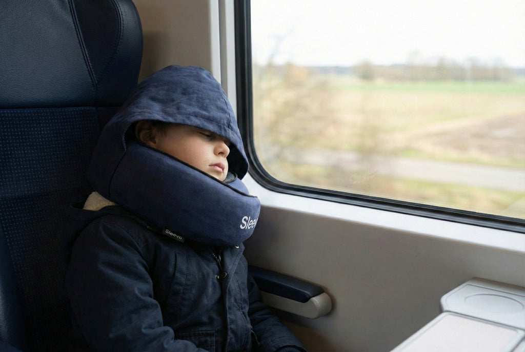Sleevo Kinder Nackenkissen mit Kapuze