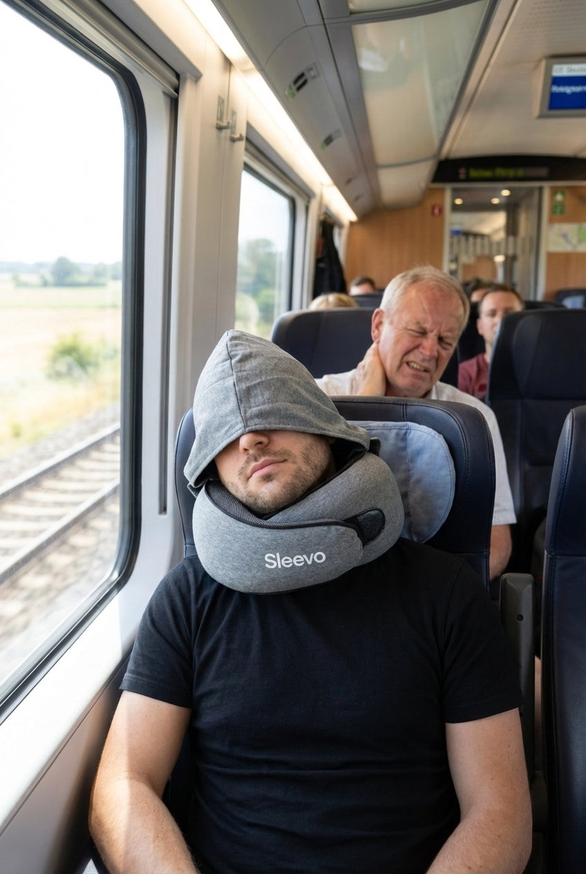 Sleevo Pro - Nackenkissen mit Kapuze