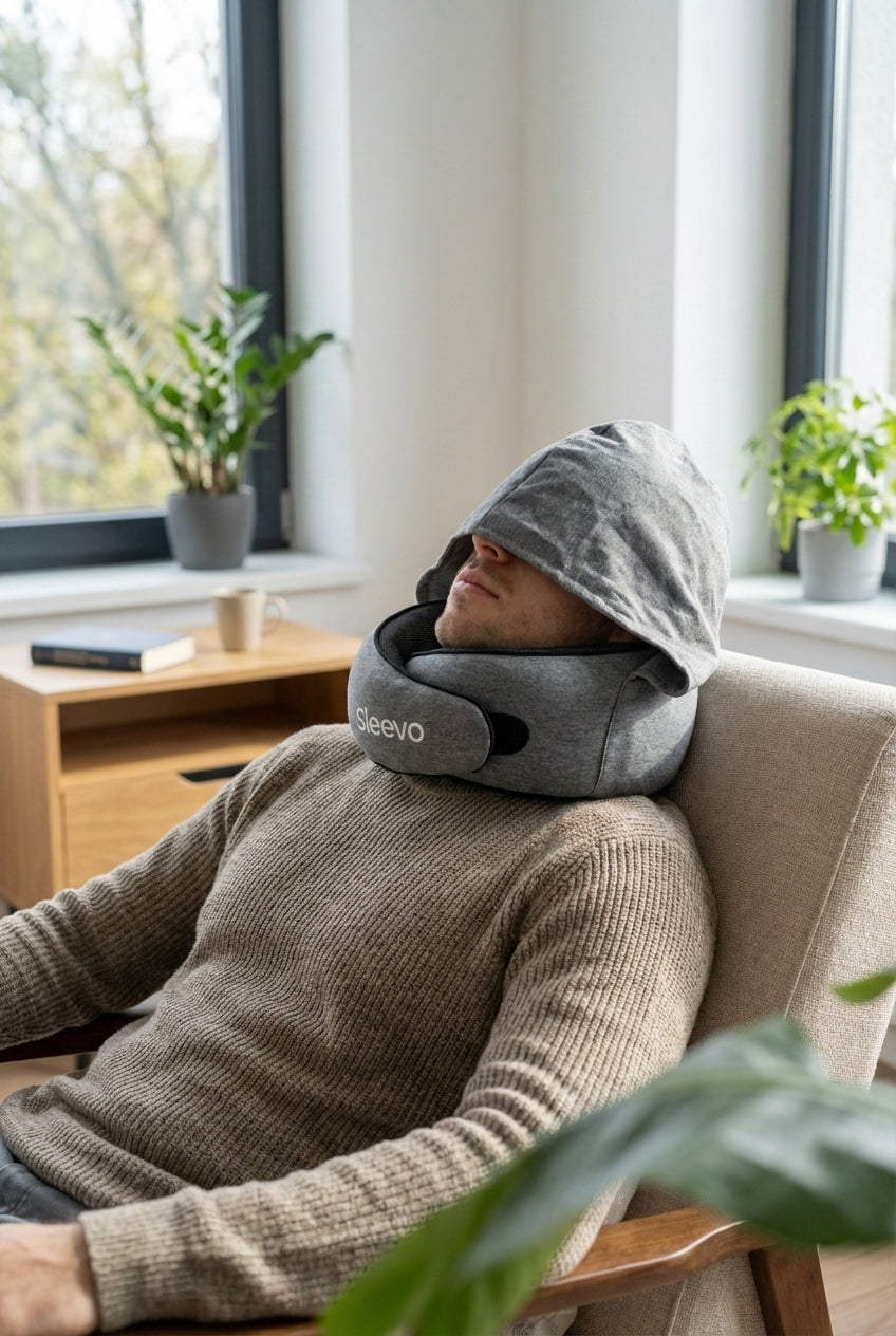 Sleevo Pro - Nackenkissen mit Kapuze