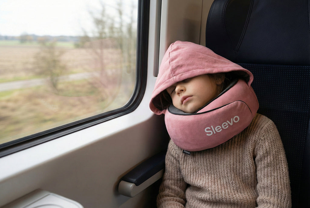 Sleevo Kinder Nackenkissen mit Kapuze