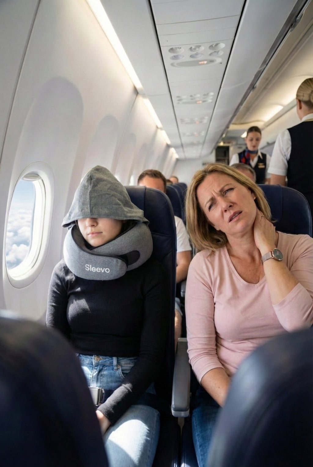 Sleevo Pro - Nackenkissen mit Kapuze