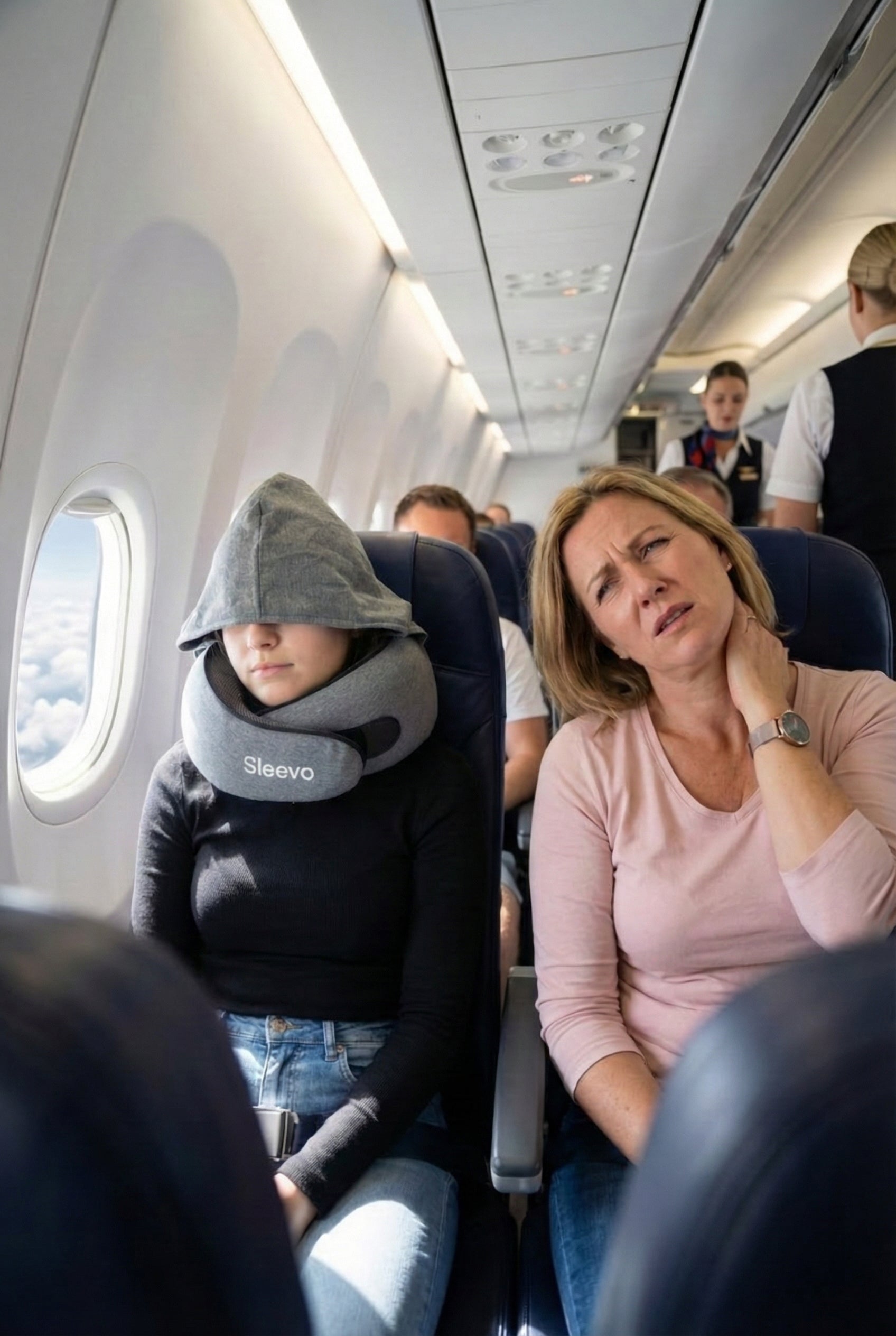 Sleevo Pro - Nackenkissen mit Kapuze